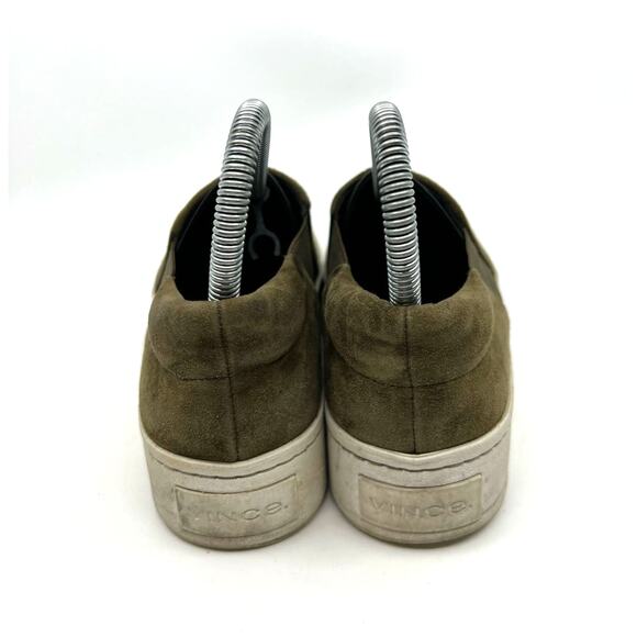 VINCE Warren Green Suede Platform Slip On Sneakers Women's 6.5 US - Picture 6 of 9